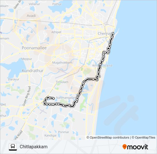 H51 Bus Line Map