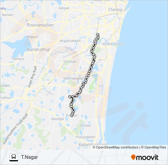 J51 Bus Line Map