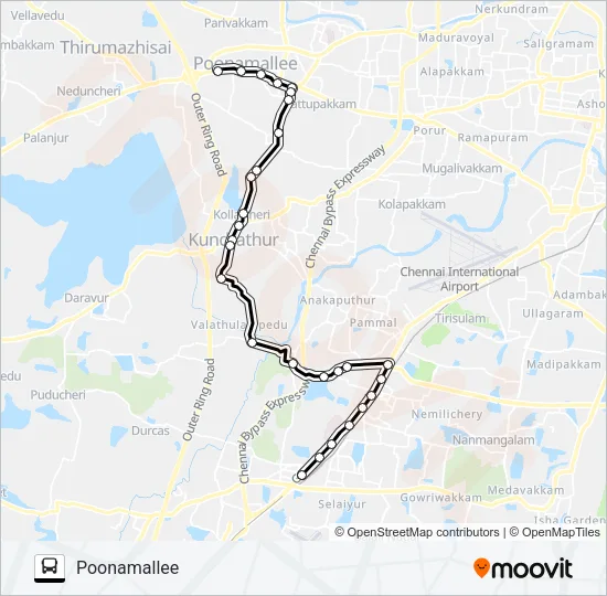 J66 Bus Line Map