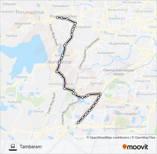 J66 Bus Line Map