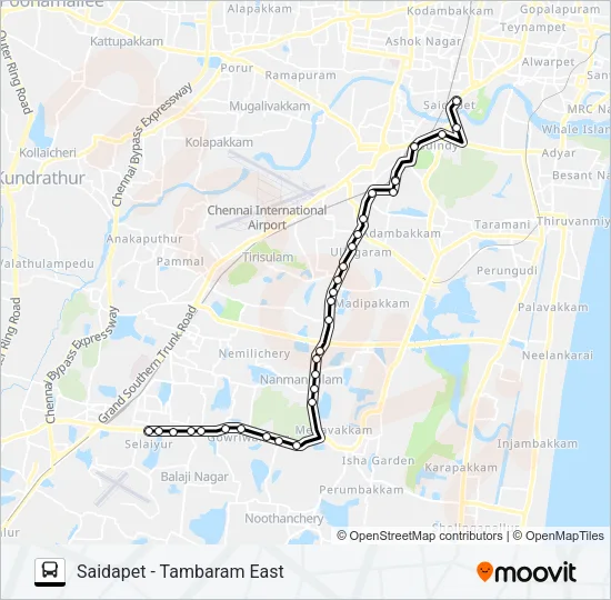M11 Bus Line Map