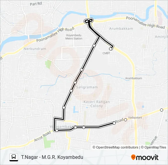 M27 Bus Line Map