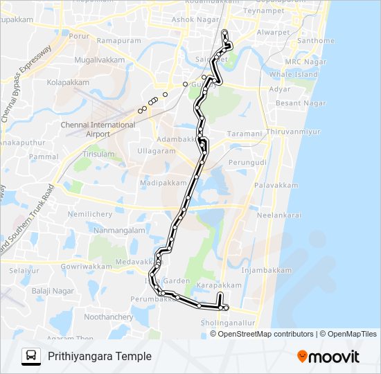 M51 Bus Line Map