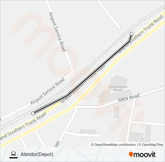 M51 Bus Line Map