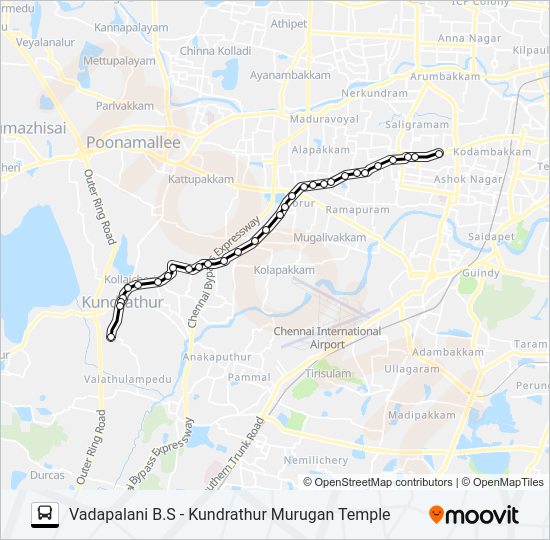 M88 Bus Line Map