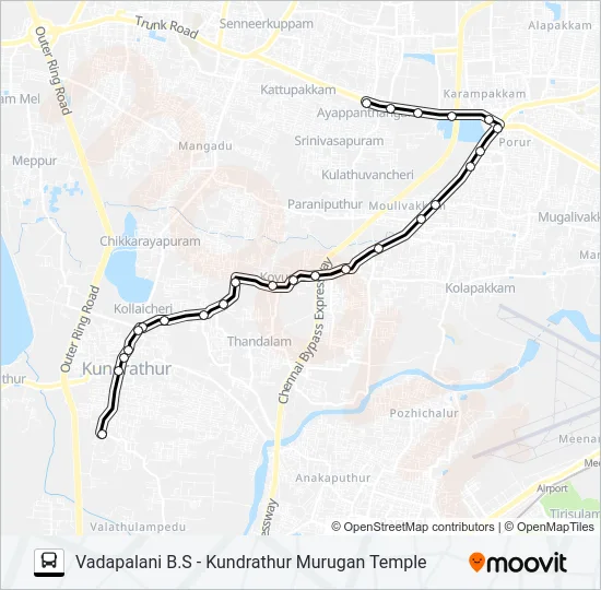 M88 Bus Line Map