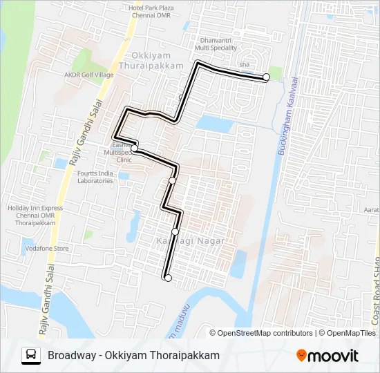 102S Bus Line Map