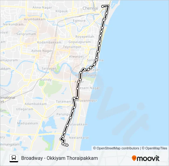 102S Bus Line Map