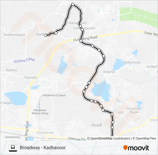 120K Bus Line Map