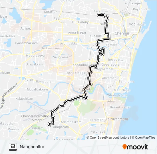 129C Bus Line Map