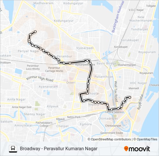 142B Bus Line Map