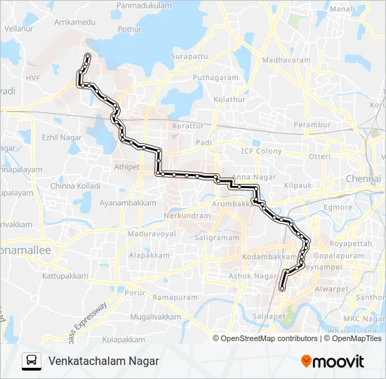 147V Bus Line Map