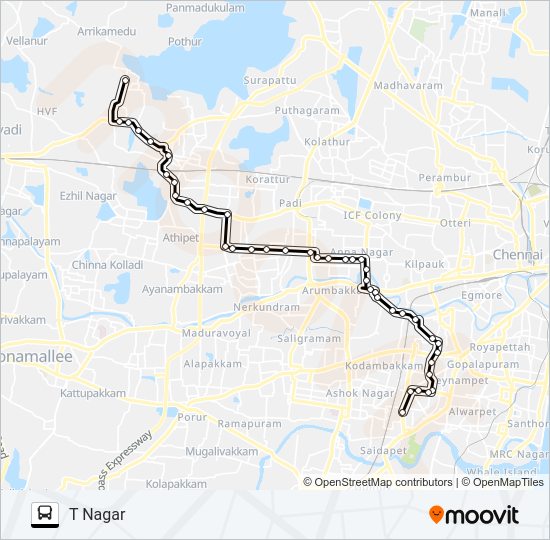 147V Bus Line Map