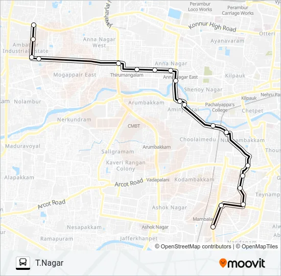 147V Bus Line Map