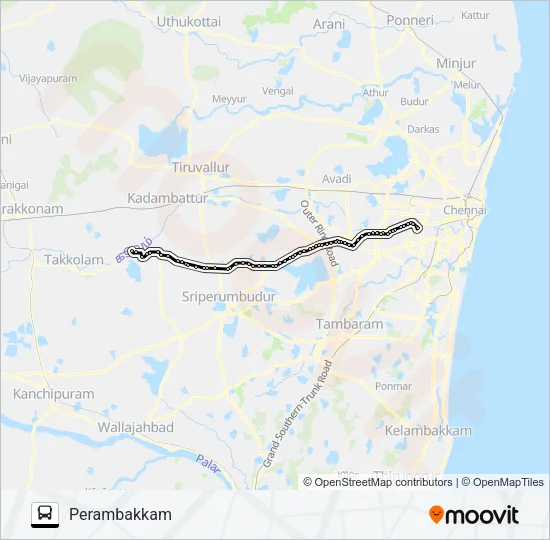 153P Bus Line Map