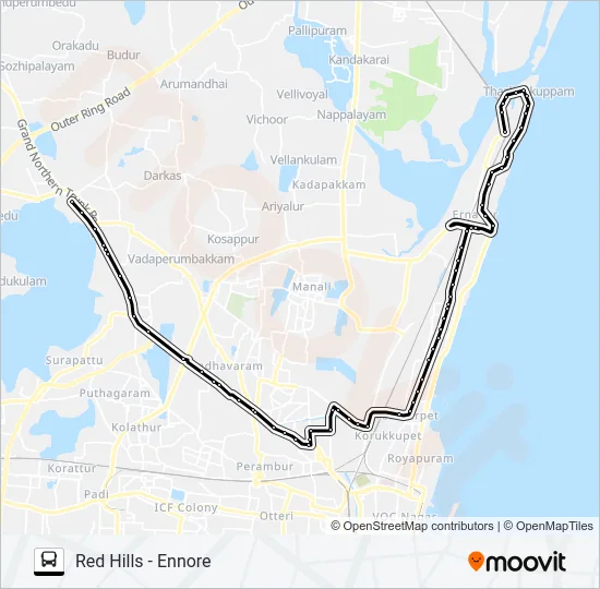 157E Bus Line Map