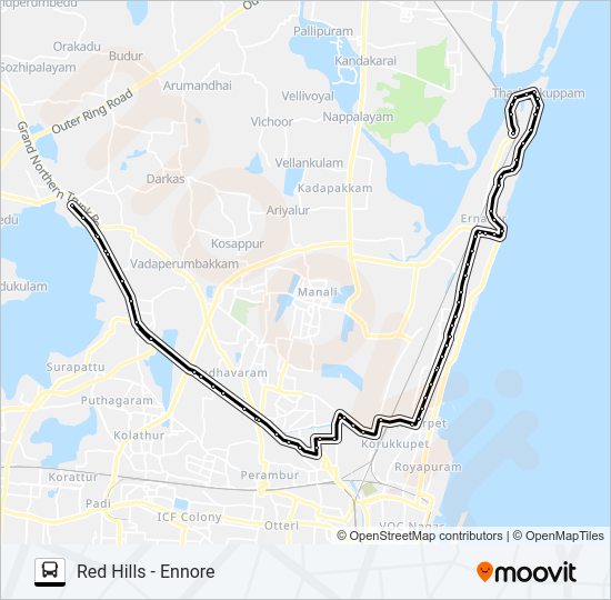 157E Bus Line Map