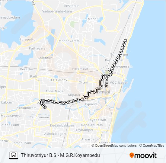 159A bus Line Map