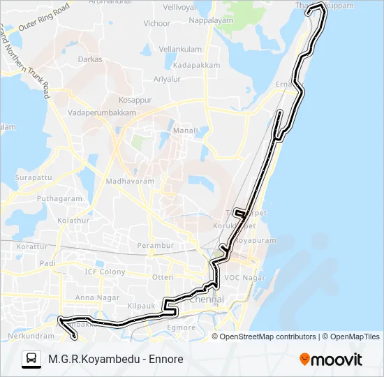 159E Bus Line Map