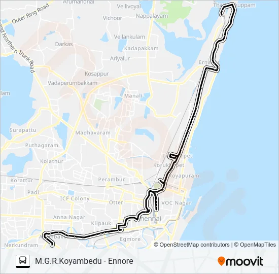 159E Bus Line Map