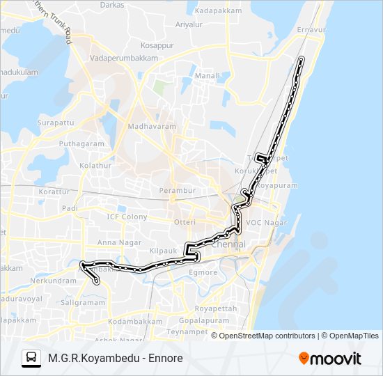 159E Bus Line Map