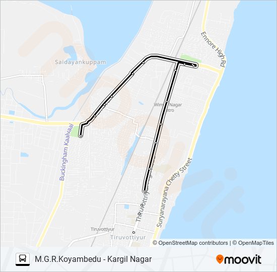 159K Bus Line Map