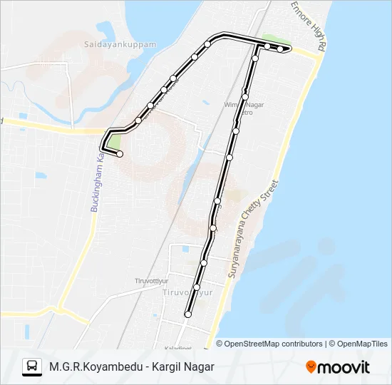 159K Bus Line Map