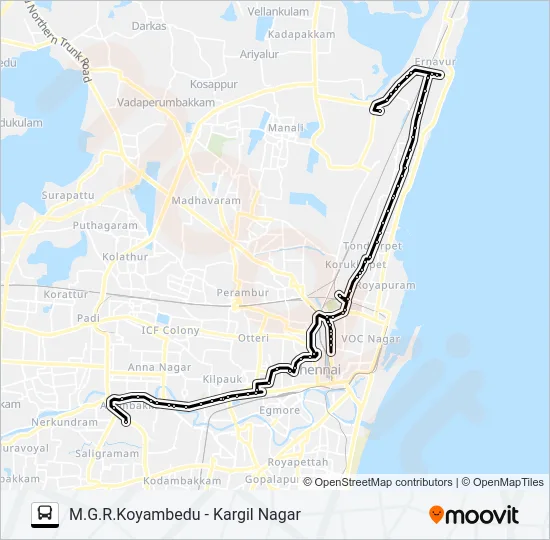 159K Bus Line Map