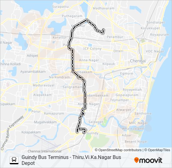 170C Bus Line Map