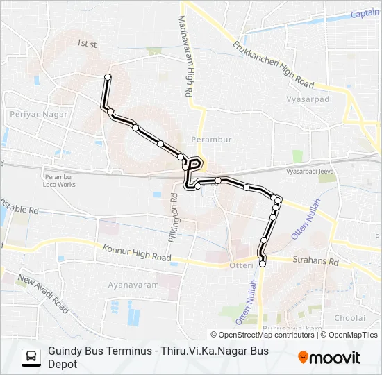 170C Bus Line Map