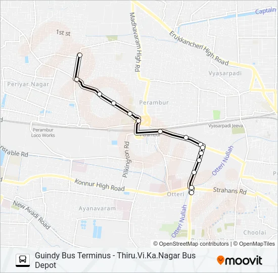 170C Bus Line Map