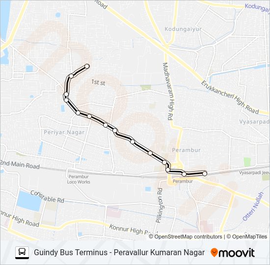 170K bus Line Map