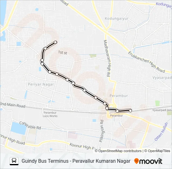 170K Bus Line Map