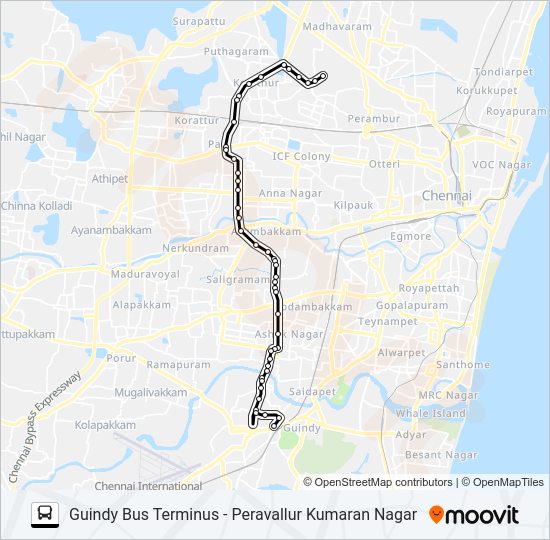 170K Bus Line Map