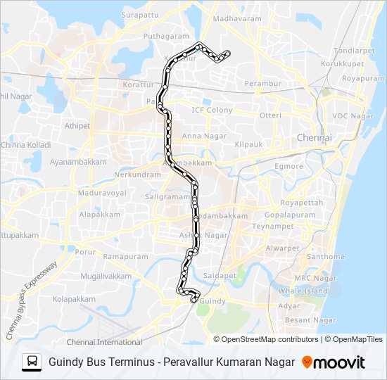 170K bus Line Map