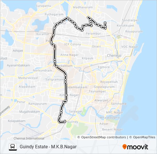 Chennai Bus Route Map 170S Route: Schedules, Stops & Maps - Guindy Estate (Updated)