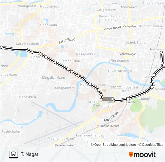 188K Bus Line Map
