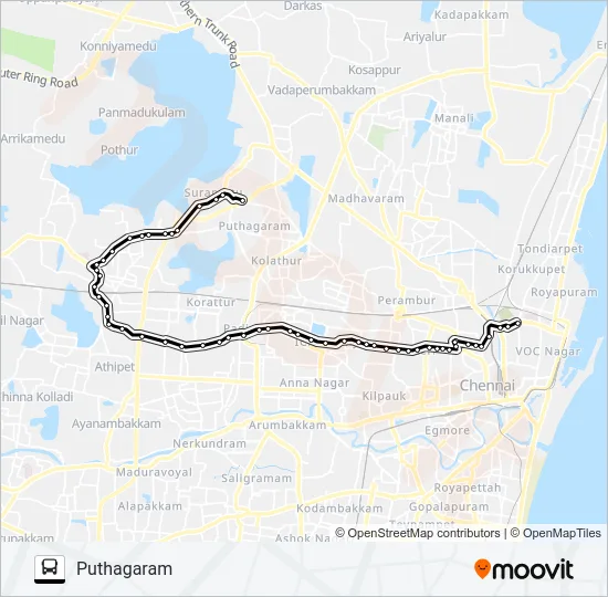 248P Bus Line Map