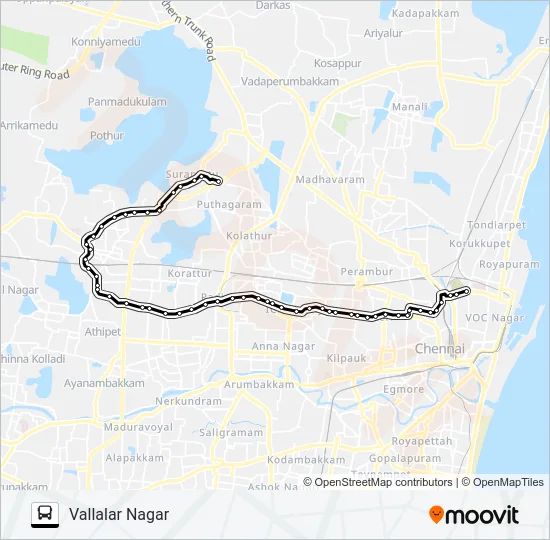 248P Bus Line Map