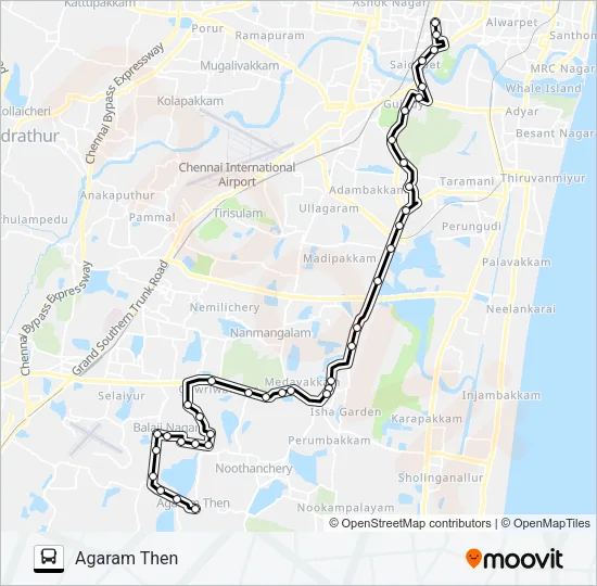 251A Bus Line Map