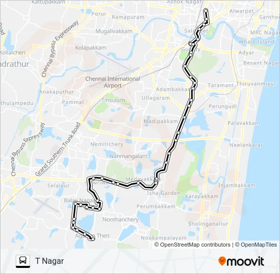 251A Bus Line Map