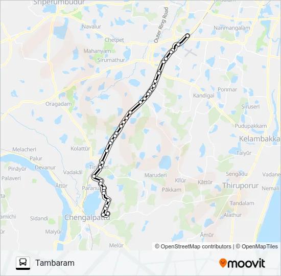 500E Bus Line Map