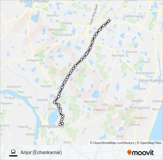 500E Bus Line Map