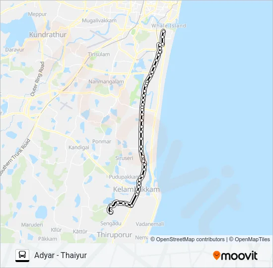 519T Bus Line Map