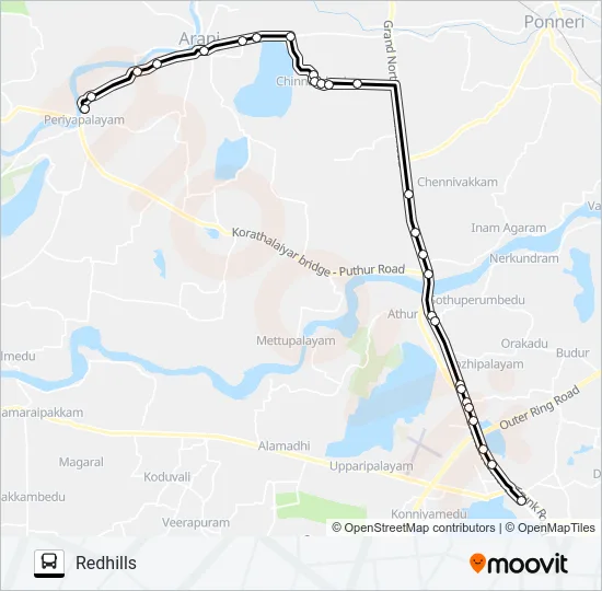 547A Bus Line Map