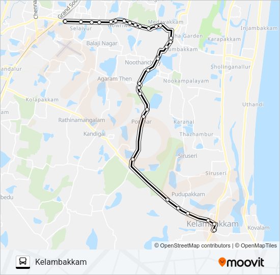 551A Bus Line Map