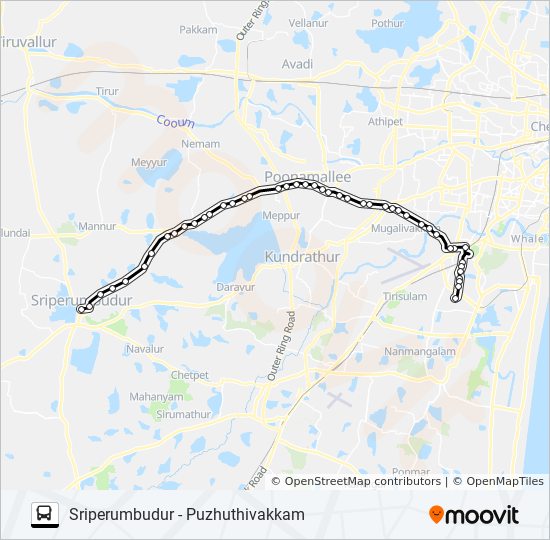 Chennai To Sriperumbudur Route Map 554A Route: Schedules, Stops & Maps - Sriperumbudur (Updated)