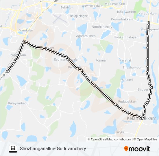 555G bus Line Map