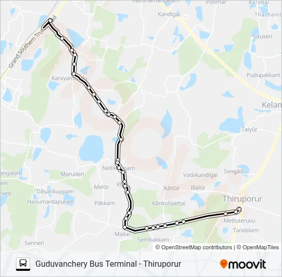 555N Bus Line Map