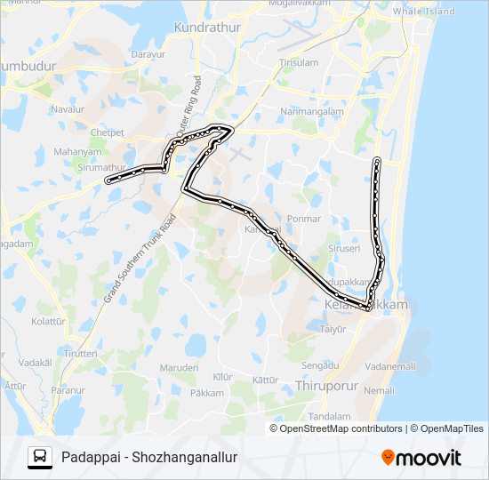 555P Bus Line Map